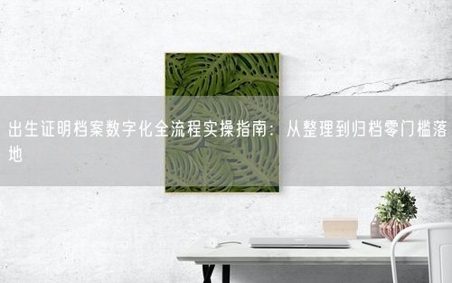 出生证明档案数字化全流程实操指南：从整理到归档零门槛落地
