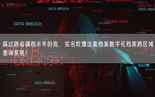踩过跨省调档半年的我，实名吹爆这套档案数字化档案跨区域查询系统！