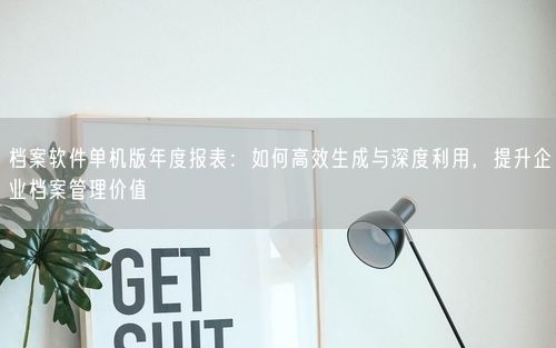 档案软件单机版年度报表：如何高效生成与深度利用，提升企业档案管理价值
