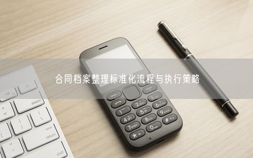合同档案整理标准化流程与执行策略