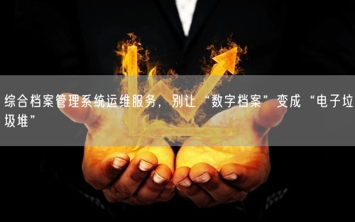 综合档案管理系统运维服务,别让“数字档案”变成“电子垃圾堆”