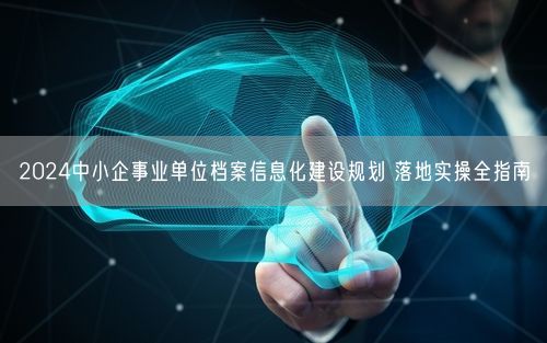 2024中小企事业单位档案信息化建设规划 落地实操全指南