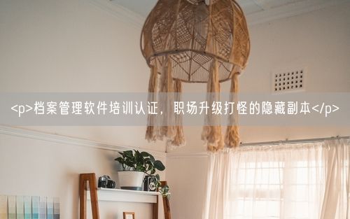 <p>档案管理软件培训认证，职场升级打怪的隐藏副本</p>