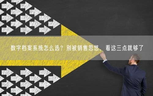 数字档案系统怎么选?别被销售忽悠,看这三点就够了