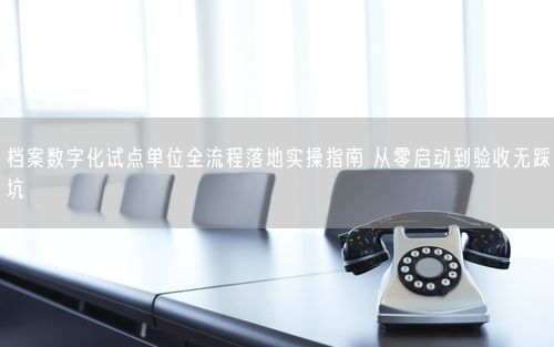 档案数字化试点单位全流程落地实操指南 从零启动到验收无踩坑