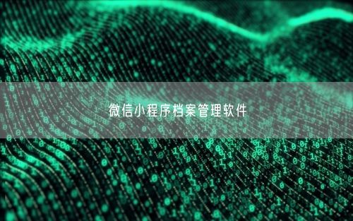 微信小程序档案管理软件