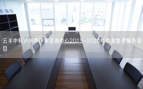 云丰中标泸州市评审咨询中心2015-2020年档案整理服务项目