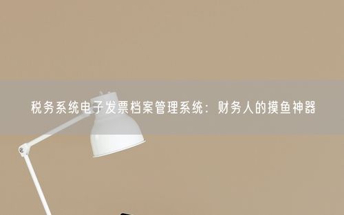 税务系统电子发票档案管理系统：财务人的摸鱼神器