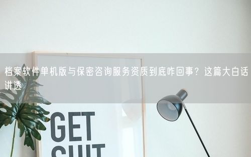 档案软件单机版与保密咨询服务资质到底咋回事？这篇大白话讲透