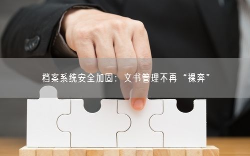 档案系统安全加固:文书管理不再“裸奔”