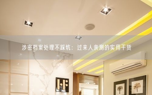 涉密档案处理不踩坑：过来人亲测的实用干货