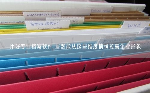 用好专业档案软件 居然能从这些维度悄悄拉高企业形象