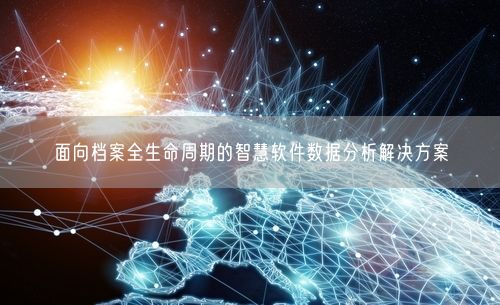 面向档案全生命周期的智慧软件数据分析解决方案