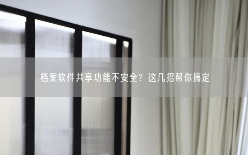 档案软件共享功能不安全？这几招帮你搞定