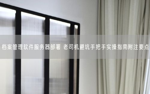 档案管理软件服务器部署 老司机避坑手把手实操指南附注要点