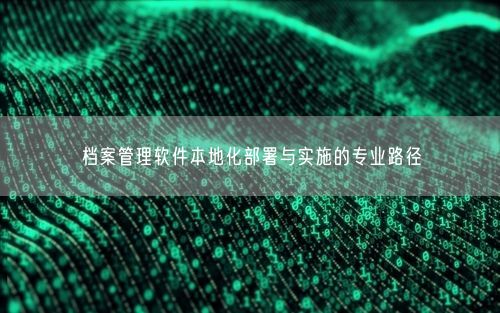档案管理软件本地化部署与实施的专业路径