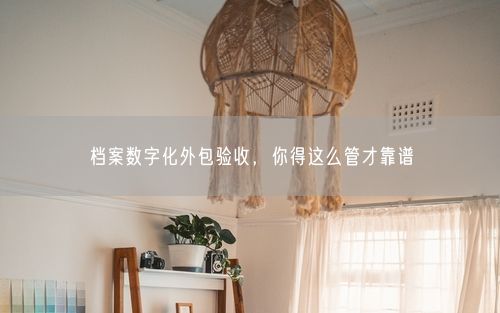 档案数字化外包验收，你得这么管才靠谱