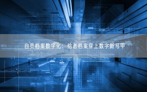 自贡档案数字化：给老档案穿上数字新马甲