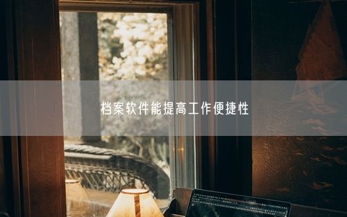档案软件能提高工作便捷性