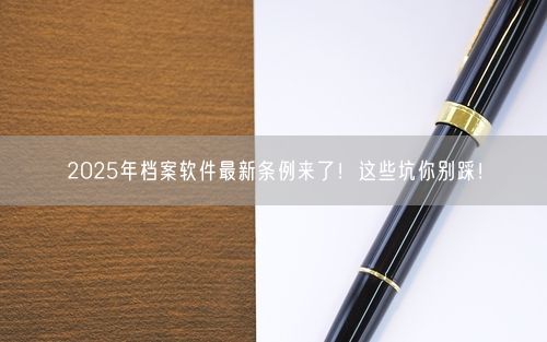 2025年档案软件最新条例来了！这些坑你别踩！