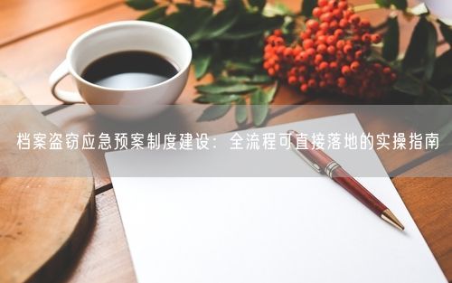 档案盗窃应急预案制度建设：全流程可直接落地的实操指南