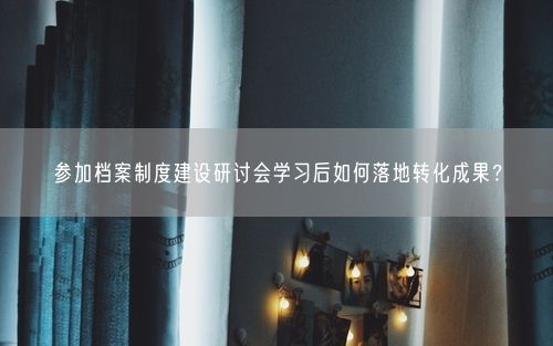 参加档案制度建设研讨会学习后如何落地转化成果？