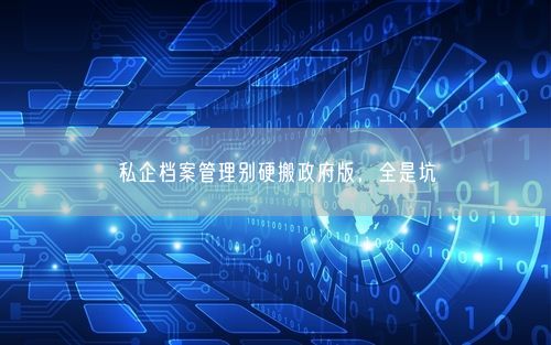 私企档案管理别硬搬政府版，全是坑