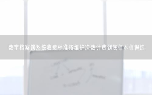 数字档案馆系统收费标准按维护次数计费到底值不值得选