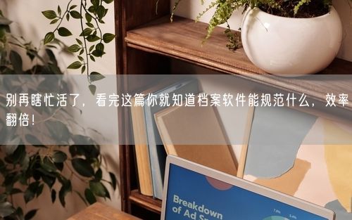 别再瞎忙活了，看完这篇你就知道档案软件能规范什么，效率翻倍！
