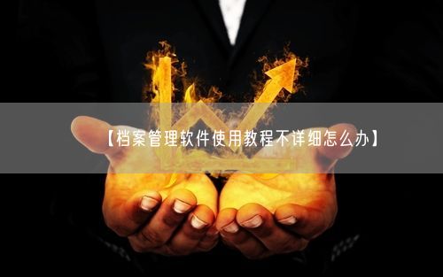 【档案管理软件使用教程不详细怎么办】