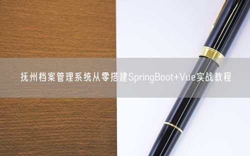 抚州档案管理系统从零搭建SpringBoot+Vue实战教程