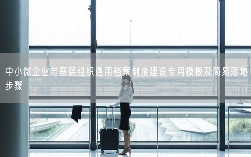 中小微企业与基层组织通用档案制度建设专用模板及简易落地步骤