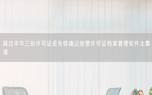 踩过半年三份许可证丢失惊魂记经营许可证档案管理软件太靠谱