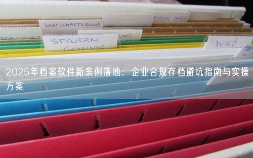 2025年档案软件新条例落地：企业合规存档避坑指南与实操方案