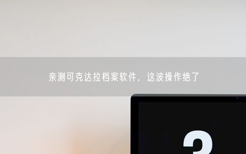 亲测可克达拉档案软件，这波操作绝了
