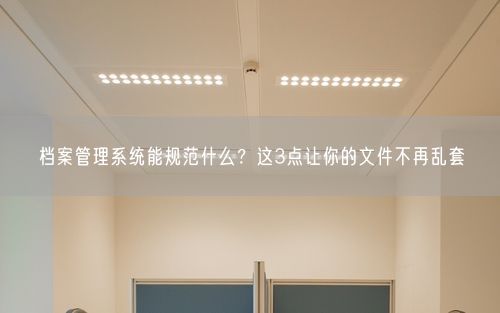 档案管理系统能规范什么?这3点让你的文件不再乱套