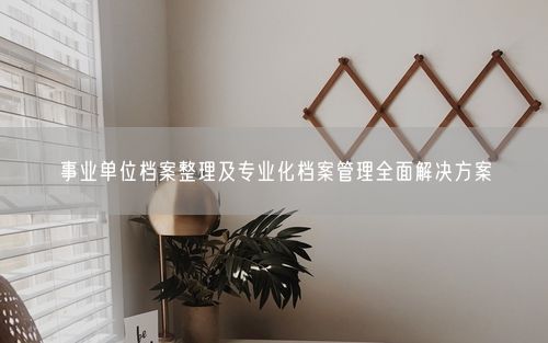 事业单位档案整理及专业化档案管理全面解决方案