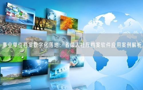 事业单位档案数字化落地：省级人社厅档案软件应用案例解析