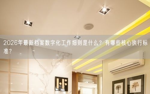 2026年最新档案数字化工作细则是什么?有哪些核心执行标准?