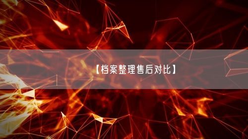 【档案整理售后对比】