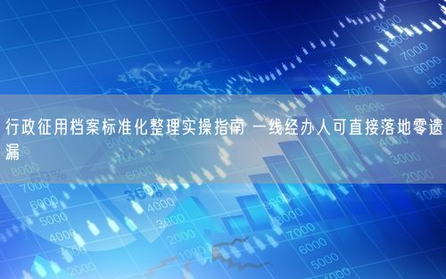 行政征用档案标准化整理实操指南 一线经办人可直接落地零遗漏