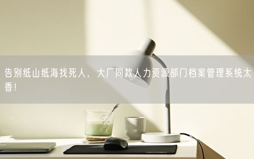告别纸山纸海找死人，大厂同款人力资源部门档案管理系统太香！