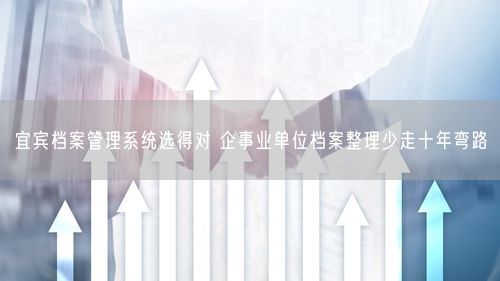 宜宾档案管理系统选得对 企事业单位档案整理少走十年弯路