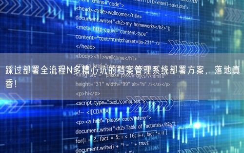 踩过部署全流程N多糟心坑的档案管理系统部署方案，落地真香！