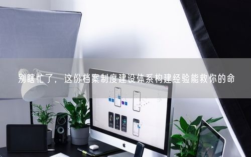 别瞎忙了,这份档案制度建设体系构建经验能救你的命