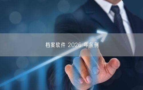 档案软件 2026 年条例
