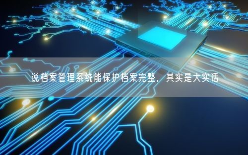 说档案管理系统能保护档案完整，其实是大实话