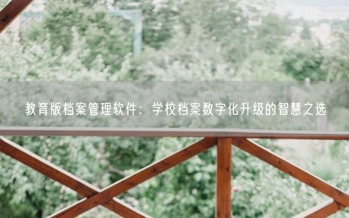 教育版档案管理软件：学校档案数字化升级的智慧之选