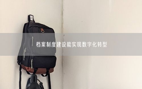 档案制度建设能实现数字化转型