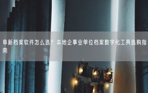 阜新档案软件怎么选？本地企事业单位档案数字化工具选购指南